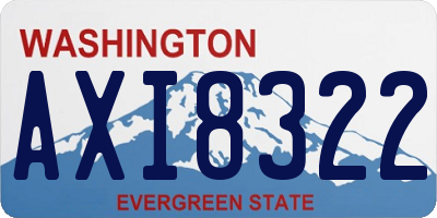 WA license plate AXI8322