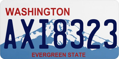 WA license plate AXI8323