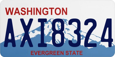 WA license plate AXI8324