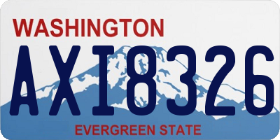 WA license plate AXI8326