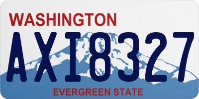 WA license plate AXI8327