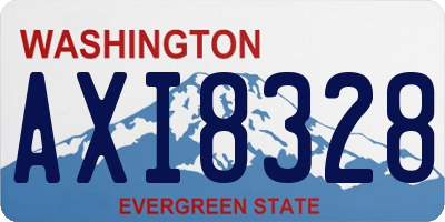 WA license plate AXI8328