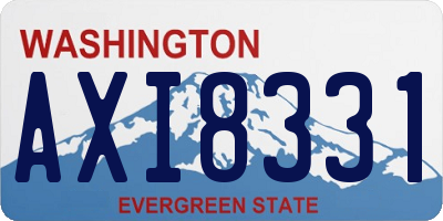 WA license plate AXI8331