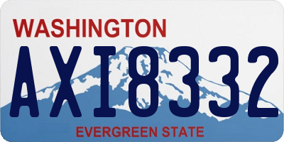 WA license plate AXI8332