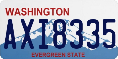 WA license plate AXI8335