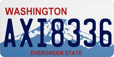 WA license plate AXI8336