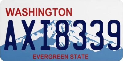 WA license plate AXI8339