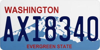 WA license plate AXI8340