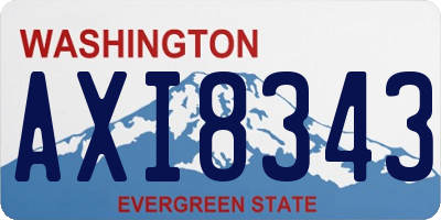 WA license plate AXI8343