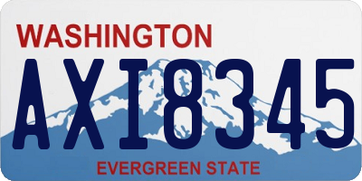 WA license plate AXI8345