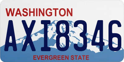 WA license plate AXI8346