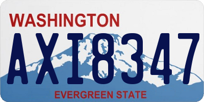 WA license plate AXI8347