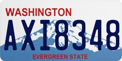 WA license plate AXI8348