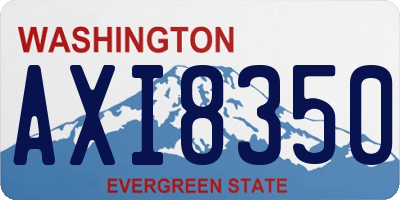 WA license plate AXI8350