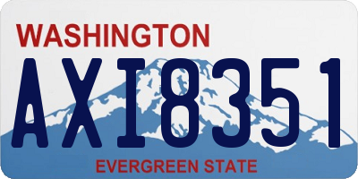 WA license plate AXI8351