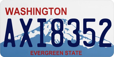 WA license plate AXI8352