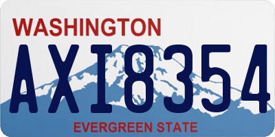 WA license plate AXI8354