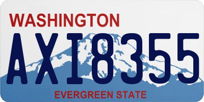 WA license plate AXI8355
