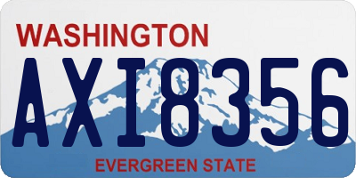 WA license plate AXI8356