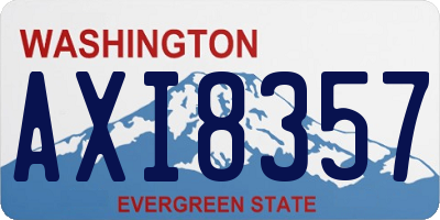 WA license plate AXI8357