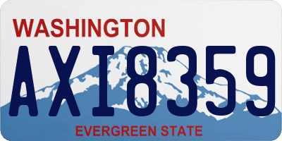 WA license plate AXI8359