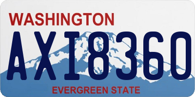 WA license plate AXI8360