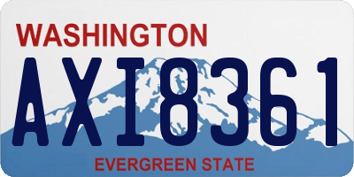 WA license plate AXI8361