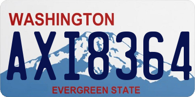 WA license plate AXI8364