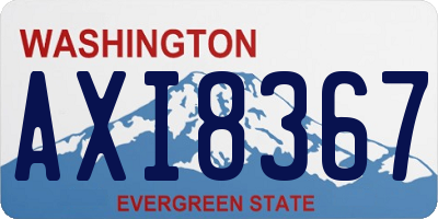 WA license plate AXI8367