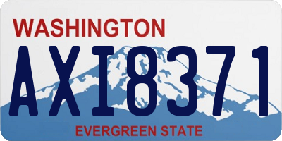 WA license plate AXI8371