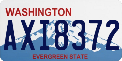 WA license plate AXI8372