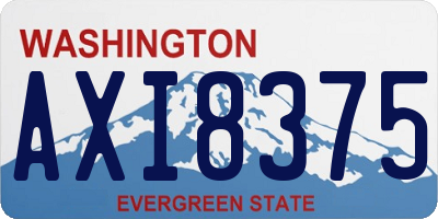 WA license plate AXI8375