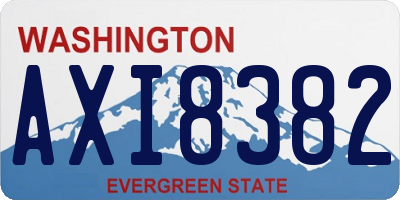 WA license plate AXI8382