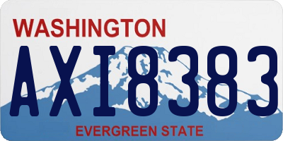 WA license plate AXI8383