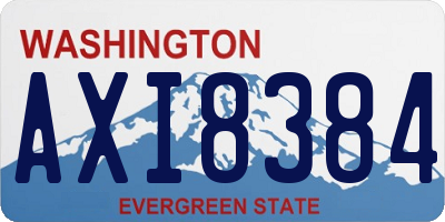 WA license plate AXI8384