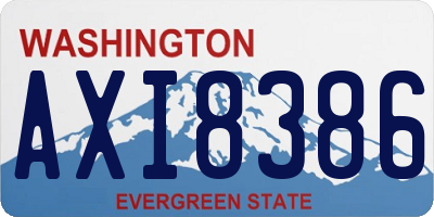 WA license plate AXI8386