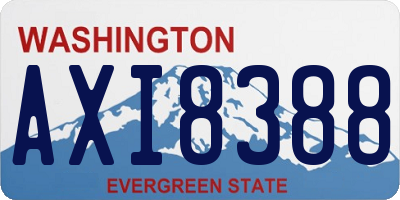 WA license plate AXI8388