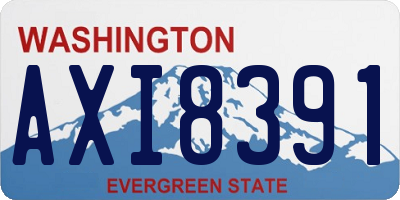 WA license plate AXI8391
