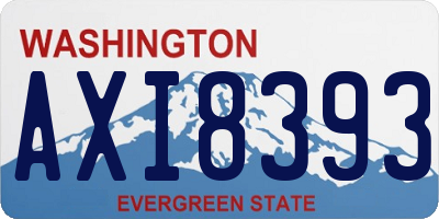 WA license plate AXI8393