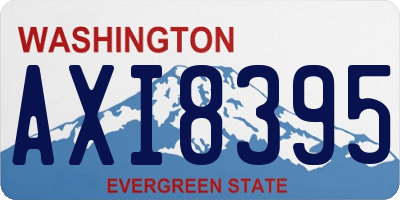 WA license plate AXI8395