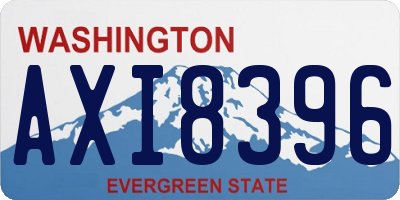 WA license plate AXI8396