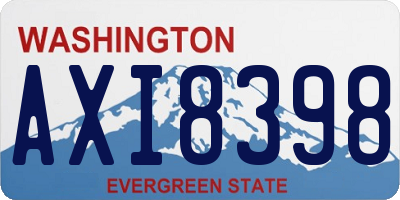 WA license plate AXI8398