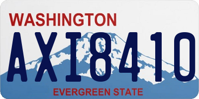WA license plate AXI8410