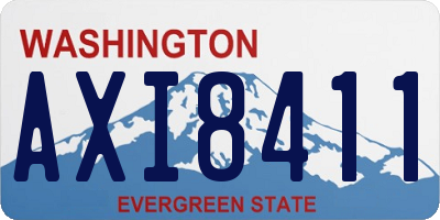 WA license plate AXI8411