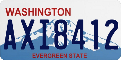 WA license plate AXI8412