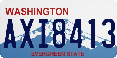 WA license plate AXI8413
