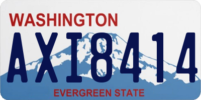 WA license plate AXI8414