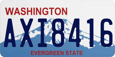 WA license plate AXI8416