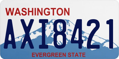 WA license plate AXI8421