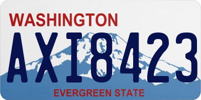 WA license plate AXI8423
